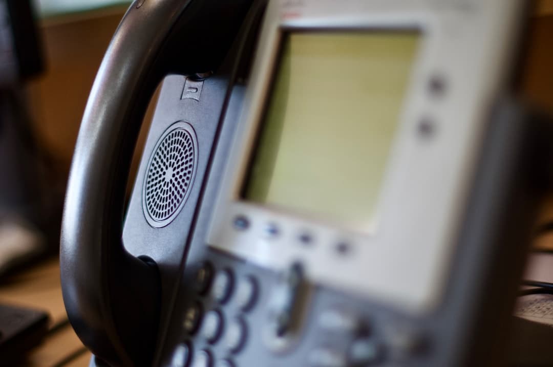 Office receptionist desk phone