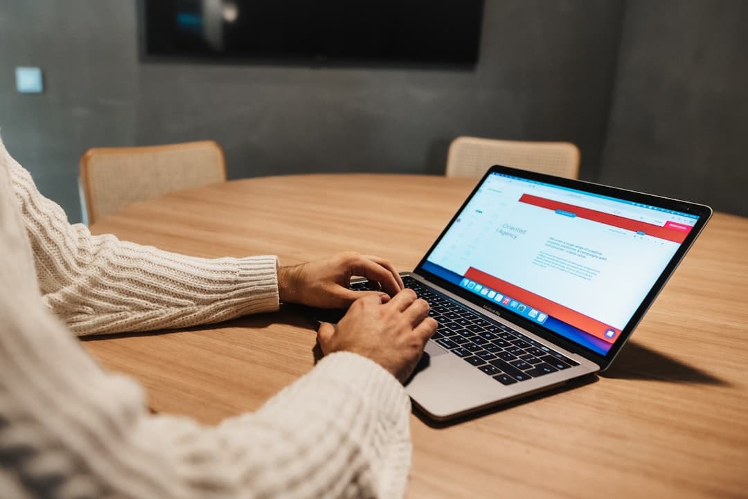 Website builder laptop frustrated